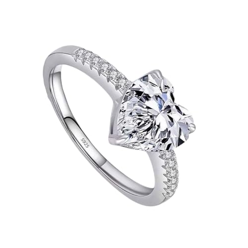 Thewasc Zarte Herzmoderinge Geometrische Modeschmuck Praktische Fingerschmuckleger Textur Ideal Für Frauen Herzformlegierung von Thewasc