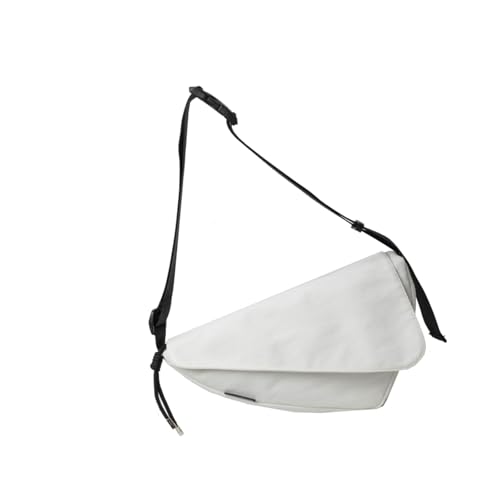 Thewasc Zeitgenössische, lässige dreieckige Umhängetasche, Crossbody-Tasche für Einkaufen und Reisen, mit großer Kapazität, praktische Tasche, weiß, One Size Thewasc Zeitgenössische, lässige dreieckige Umhängetasche, Crossbody-Tasche für Einkaufen und Reisen, mit großer Kapazität, praktische Tasche, weiß, One Size von Thewasc