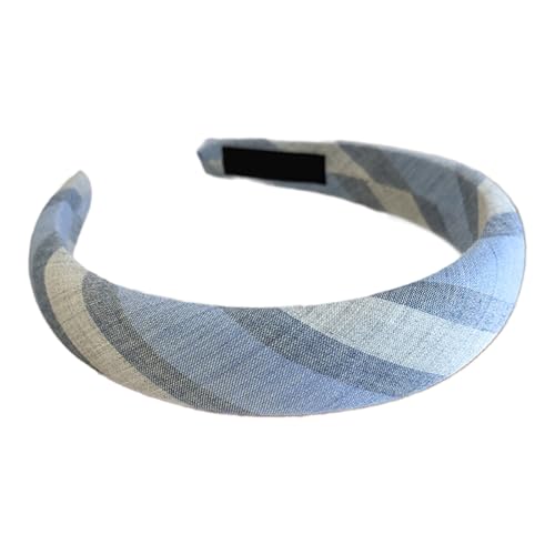 Verstellbares, blau kariertes Schwamm-Haarband mit eleganter Schleife, bequemer Haarschmuck für Mädchen und Frauen Verstellbares, blau kariertes Schwamm-Haarband mit eleganter Schleife, bequemer Haarschmuck für Mädchen und Frauen von Thewasc
