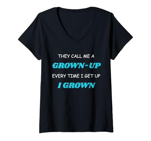 Damen Sie nennen Mich eine Geburtstagseinstellung für Erwachsene T-Shirt mit V-Ausschnitt Damen Sie nennen Mich eine Geburtstagseinstellung für Erwachsene T-Shirt mit V-Ausschnitt von They Call Me A Grown-up Attitude Apparel
