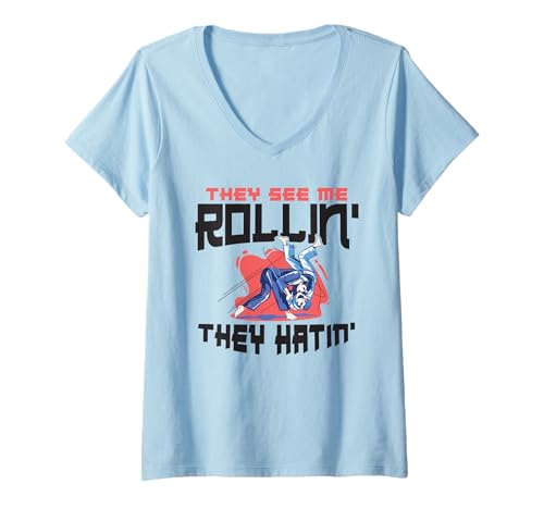 Damen They See me Rollin' They Hatin' - Brazilian Defense Talent T-Shirt mit V-Ausschnitt Damen They See me Rollin' They Hatin' - Brazilian Defense Talent T-Shirt mit V-Ausschnitt von They see me Rollin' they hatin' – BJJ defense