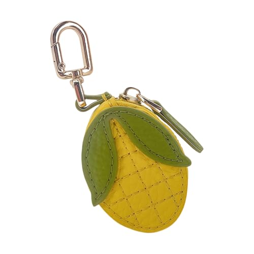 Niedlicher Obst-Ledertaschen-Anhänger - Kawaii Y2K Schlüsselanhänger Mini PU Geldbörse Reißverschluss Münzbörse Wechseltasche Geschenk Zubehör für Handtasche Rucksack Dekoration Reise, Corn, Casual von ThiCc