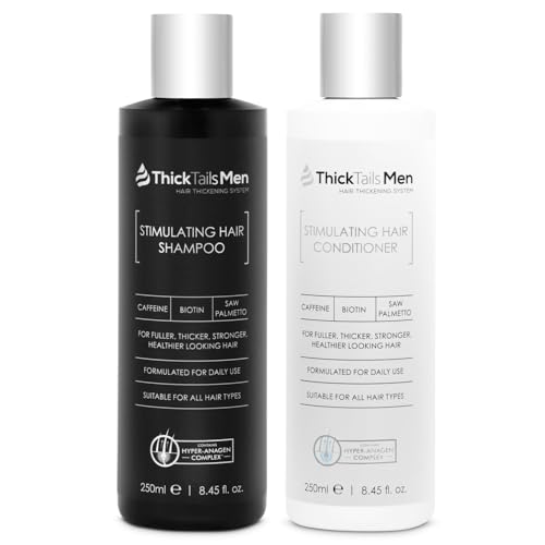 ThickTails Shampoo & Conditioner für Männer | Anti-Haarausfall mit Koffein, Biotin & Saw Palmetto | Duo Pack für dickeres, stärkeres Haar | Sulfatfrei, Vegan, Natürliche Haarpflege ThickTails Shampoo & Conditioner für Männer | Anti-Haarausfall mit Koffein, Biotin & Saw Palmetto | Duo Pack für dickeres, stärkeres Haar | Sulfatfrei, Vegan, Natürliche Haarpflege von ThickTails
