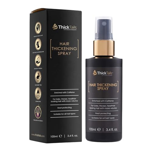 ThickTails Sofortiges Haarverdichtungs-Spray für Frauen & Männer | Verleiht sofort mehr Volumen & volleres Haar | Leichtes, sulfatfreies Pre-Styling-Spray mit Koffein | Rückstandsfrei, 100 ml von ThickTails