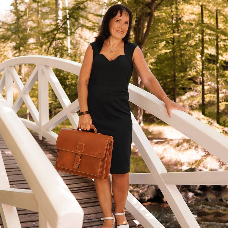 Aktentasche Aus Leder | Für Damen & Herren Schultertasche Businesstasche Arbeitstasche Geschenk Absolventen Lehrer Chefs von Thielemann1897