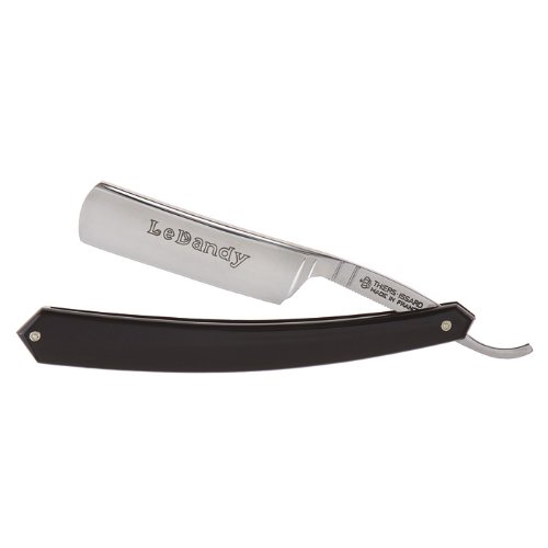 Kaxilu Thiers Issard Le Dandy Rasiermesser 6/8 schwarz - Traditionell für Erfahrene Nassrasierer - Unisex - Kunststoffgriff und -klinge - mit Lederetui von Thiers Issard