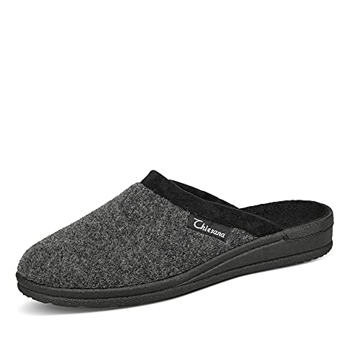 Thiesana Hausschuhe Andi Fleece anthrazit 46 von Thiesana