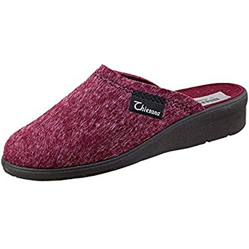 Thiesana Hausschuhe Silvi Wollfilz Bordeaux 42 von Thiesana