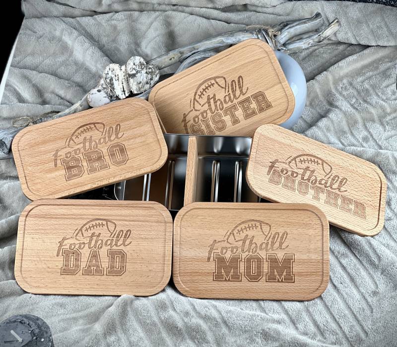 American Football Brotdose, Metall Lunchbox, Mom Dad Brother Sister, Geschenk Für Fans, Feine Lasergravur American Football Brotdose, Metall Lunchbox, Mom Dad Brother Sister, Geschenk Für Fans, Feine Lasergravur von ThigerDesign