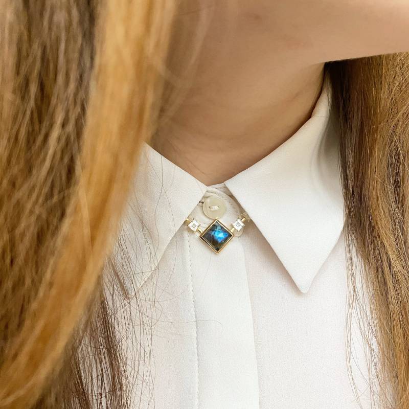 Caithlin | Labradorit Und Weißtopas Halskette in Gold Vermeil von ThimbleRoseJewellery