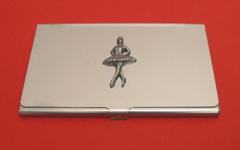 Ballerina Chrom-Kartenhalter Mit Von Hand Gegossen Zinn Motiv Ballett Lehrer-Geschenk Ballerina Chrom-Kartenhalter Mit Von Hand Gegossen Zinn Motiv Ballett Lehrer-Geschenk von ThimblesnObjectDart