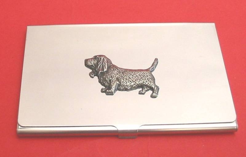Basset Hound Verchromt Mit Von Hand Gegossen Zinn Haustier Tierarzt Vater Geschenk-Kartenhalter Basset Hound Verchromt Mit Von Hand Gegossen Zinn Haustier Tierarzt Vater Geschenk-Kartenhalter von ThimblesnObjectDart