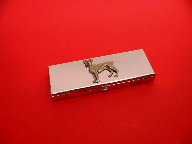 Boxer Hund Design Sieben Tage Pille Box - Medikamente Veranstalter Chrom Fall Kleine Schmuckkästchen Geschenk Für Mama Oder Papa von ThimblesnObjectDart