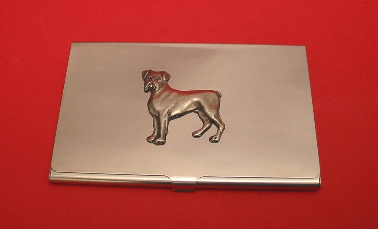 Boxer Hund Verchromter Kartenhalter Mit Hand Gegossenem Zinn Motiv Mutter Vater Geschenk Boxer Hund Verchromter Kartenhalter Mit Hand Gegossenem Zinn Motiv Mutter Vater Geschenk von ThimblesnObjectDart