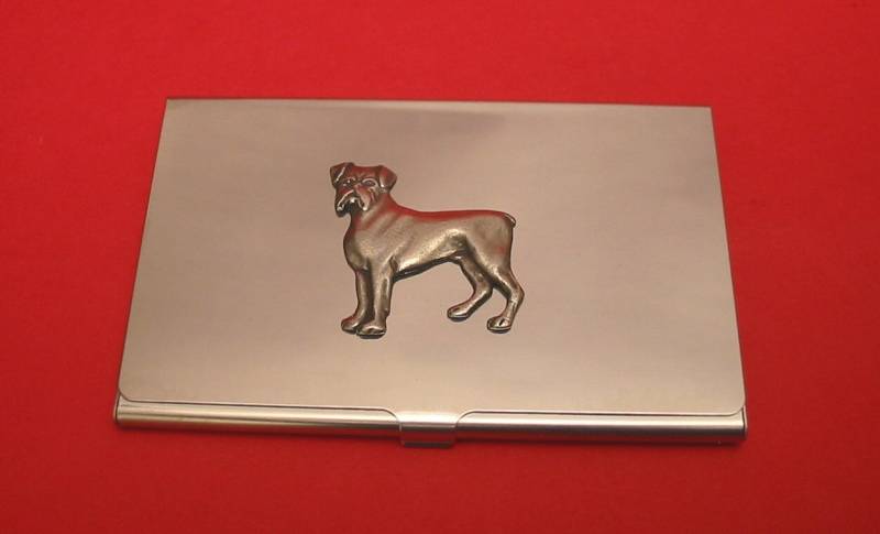 Boxer Hund Verchromter Kartenhalter Mit Hand Gegossenem Zinn Motiv Mutter Vater Geschenk Boxer Hund Verchromter Kartenhalter Mit Hand Gegossenem Zinn Motiv Mutter Vater Geschenk von ThimblesnObjectDart