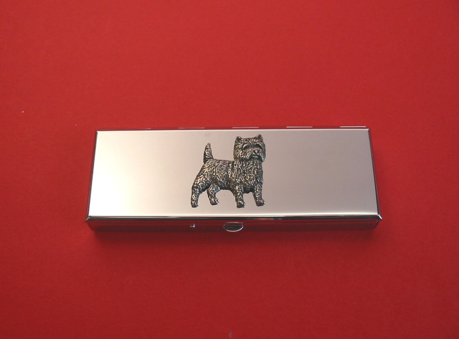 Cairn Terrier Design Sieben Tage Chrom Pille Box - Medikamente Veranstalter Fall Kleine Schmuckkästchen Muttertag Vatertagsgeschenk Cairn Terrier Design Sieben Tage Chrom Pille Box - Medikamente Veranstalter Fall Kleine Schmuckkästchen Muttertag Vatertagsgeschenk von ThimblesnObjectDart