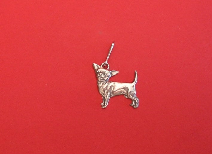 Chihuahua Hund Zinn Motiv Zipper Pull Weihnachten Vatertag Muttertag Tag Geschenk von ThimblesnObjectDart
