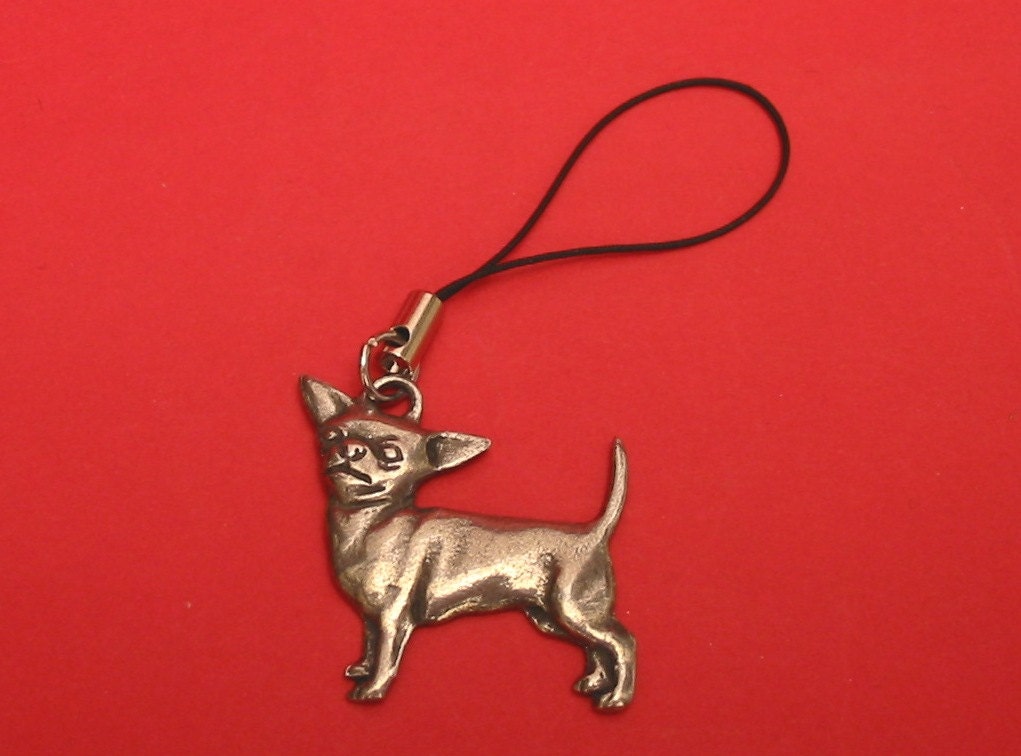 Chihuahua Zinn Motiv Handy Charm Vet Mutter Vater Geschenk Chihuahua Zinn Motiv Handy Charm Vet Mutter Vater Geschenk von ThimblesnObjectDart