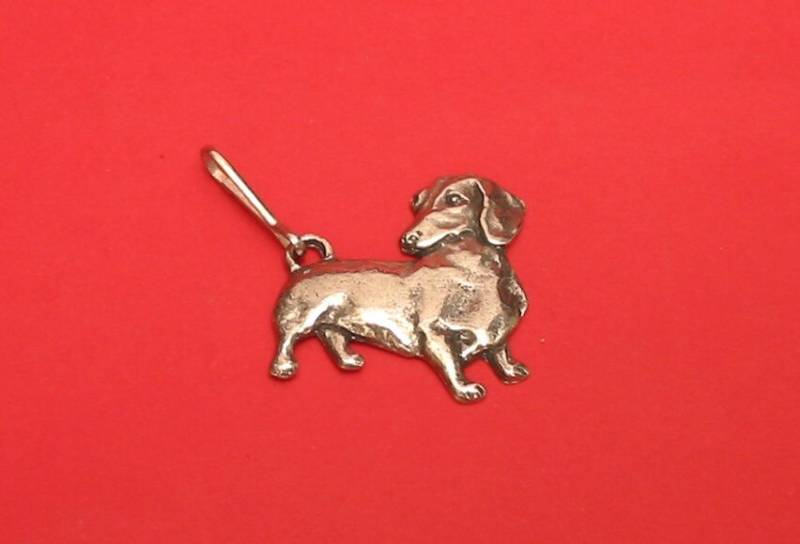 Dackel Hund Zinn Motiv Reißverschluss Tierarzt Haustier Vater Mutter Geschenk von ThimblesnObjectDart