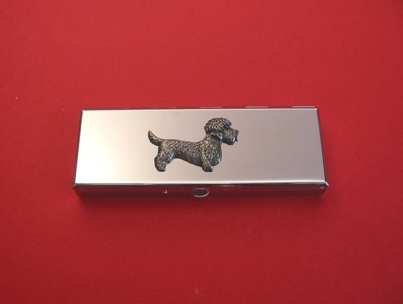 Dandie Dinmont Pewter Design Sieben-Tage-Pillendose - Medikamente Organisator Chrom Pillendose Kleine Schmuckbox Muttertagsgeschenk Dandie Dinmont Pewter Design Sieben-Tage-Pillendose - Medikamente Organisator Chrom Pillendose Kleine Schmuckbox Muttertagsgeschenk von ThimblesnObjectDart