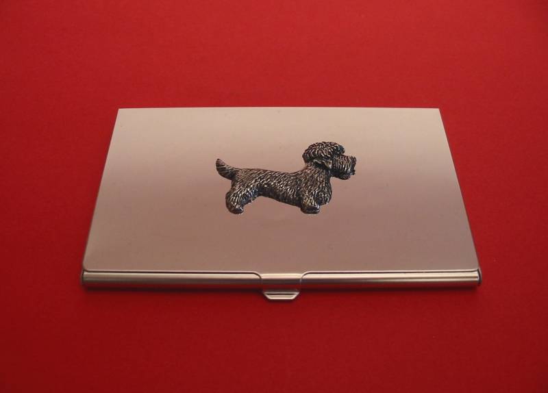 Dandie Dinmont Verchromt Mit Von Hand Gegossen Zinn Motiv Mutter Vater Geschenk-Kartenhalter Dandie Dinmont Verchromt Mit Von Hand Gegossen Zinn Motiv Mutter Vater Geschenk-Kartenhalter von ThimblesnObjectDart