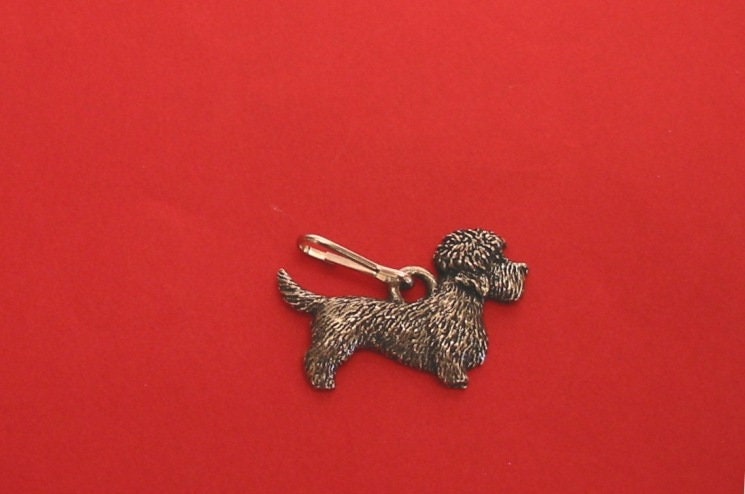 Dandie Dinmont Zinn Motiv Reissverschluss Vet Pet-Vater-Mutter-Weihnachts-Geschenk von ThimblesnObjectDart