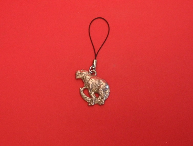 Dinosaurier Zinn Handy Charm Vet Mutter-Vater-T-Rex-Geschenk Dinosaurier Zinn Handy Charm Vet Mutter-Vater-T-Rex-Geschenk von ThimblesnObjectDart
