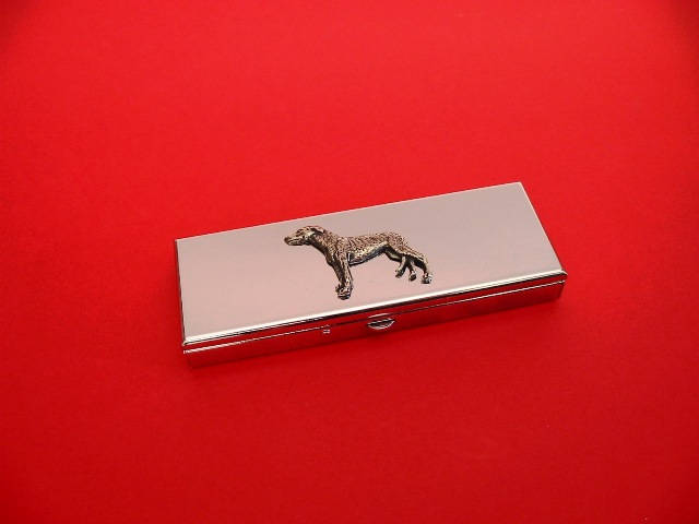 Greyhound Design Seven Days Pill Box - Medikamente Organisator Chrom Pillendose Kleine Schmuckbox Geschenk Für Hund Windhund von ThimblesnObjectDart