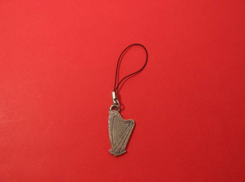 Harfe Pewter Handy Charm Mutter Vater Music Geschenk von ThimblesnObjectDart