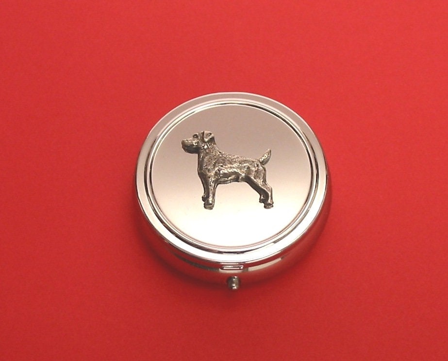 Jack Russel Terrier Zinn Motiv Auf Rundem Chrom Mint/Pillendose Mutter Vater Weihnachtsgeschenk Jack Russel Terrier Zinn Motiv Auf Rundem Chrom Mint/Pillendose Mutter Vater Weihnachtsgeschenk von ThimblesnObjectDart