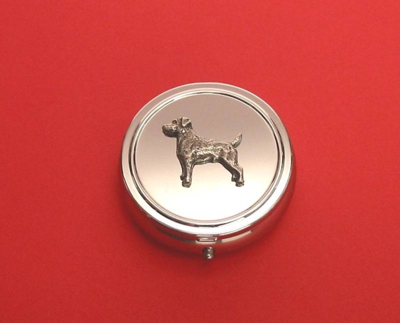 Jack Russel Terrier Zinn Motiv Auf Rundem Chrom Mint/Pillendose Mutter Vater Weihnachtsgeschenk Jack Russel Terrier Zinn Motiv Auf Rundem Chrom Mint/Pillendose Mutter Vater Weihnachtsgeschenk von ThimblesnObjectDart