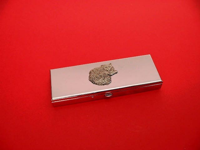 Lange Haare Katze Design Sieben Tage Pill Box - Medikamente Veranstalter Chrom Pille Fall Kleine Schmuckkästchen Kätzchen Geschenk Für Mama Papa Lange Haare Katze Design Sieben Tage Pill Box - Medikamente Veranstalter Chrom Pille Fall Kleine Schmuckkästchen Kätzchen Geschenk Für Mama Papa von ThimblesnObjectDart