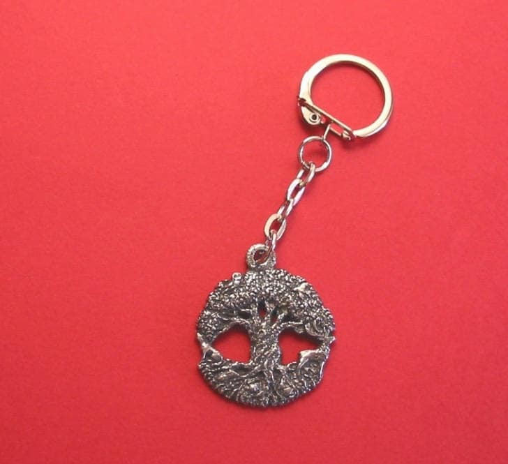 Lebensbaum Zinn Schlüsselanhänger Spirituelles Wohlbefinden Mutters Tag Geschenk Weihnachtsgeschenk von ThimblesnObjectDart