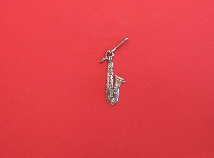 Saxophon Aus Zinn Zipper Pull Charme Musik Geschenk Musiker Lehrer-Geschenk von ThimblesnObjectDart