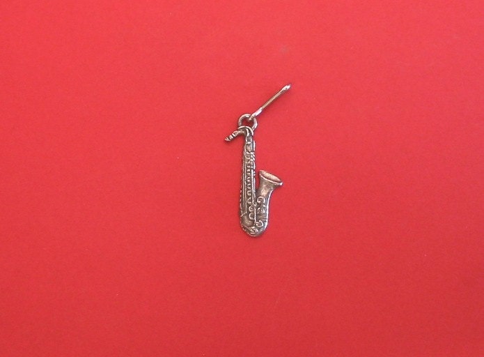 Saxophon Aus Zinn Zipper Pull Charme Musik Geschenk Musiker Lehrer-Geschenk von ThimblesnObjectDart