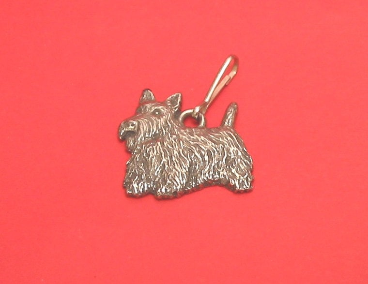 Scottish Terrier Zinn Motiv Reißverschluss Vatertagsgeschenk Geschenk Scottie Dog Charm Hundeliebhaber von ThimblesnObjectDart