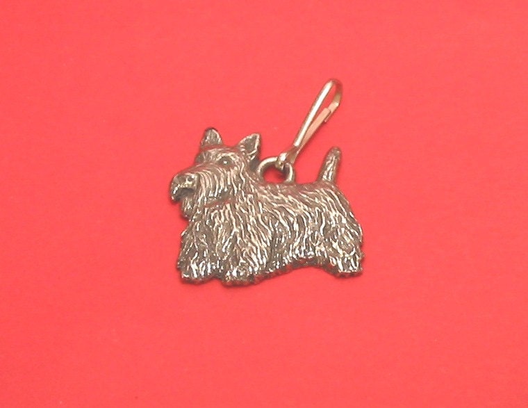 Scottish Terrier Zinn Motiv Reißverschluss Vatertagsgeschenk Geschenk Scottie Dog Charm Hundeliebhaber von ThimblesnObjectDart