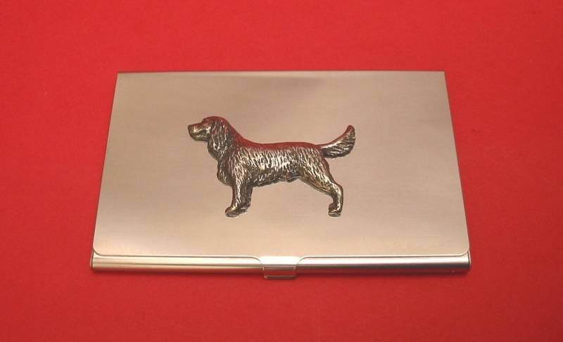 Springer Spaniel Verchromt Mit Von Hand Gegossen Zinn Motiv Mutter Vater Geschenk-Kartenhalter Springer Spaniel Verchromt Mit Von Hand Gegossen Zinn Motiv Mutter Vater Geschenk-Kartenhalter von ThimblesnObjectDart