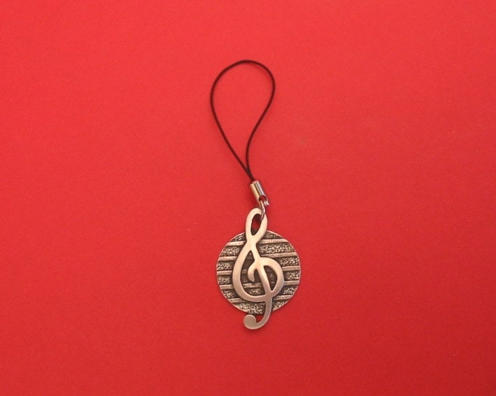 Violinschlüssel Handy Charm Vet Mutter Vater Klavier Lehrer Musik Geschenk von ThimblesnObjectDart