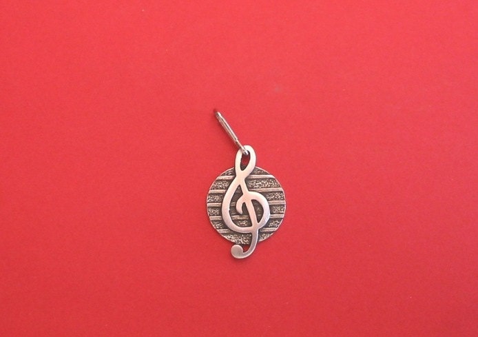 Violinschlüssel Zinn Zipper Pull Charme Musik Geschenk Musiker Lehrer von ThimblesnObjectDart