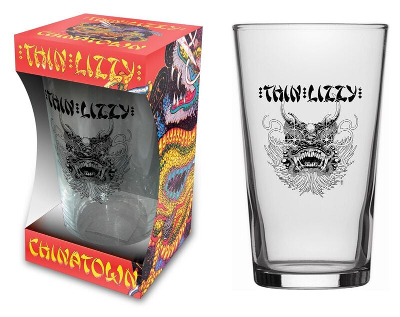 Thin Lizzy Bierglas - Chinatown - klar  - Lizenziertes Merchandise! von Thin Lizzy