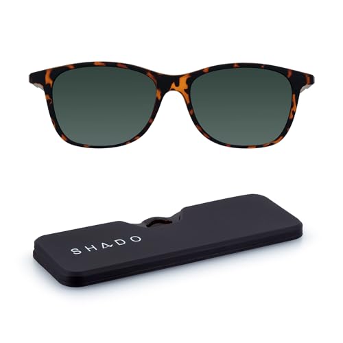 ThinOptics Shado Menlo Sonnenbrille - Polarisierende Sonnenbrille mit vollem UV-Schutz - Ultradünne, Leichte und Kompakte - Inklusive Magnetischem Etui das an Ihrem Handy Befestigt Werden Kann von ThinOptics