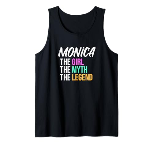 Monica Das Mädchen Der Mythos Die Legende Lustiger Name Tank Top von Things For Girls Named Monica Funny Co