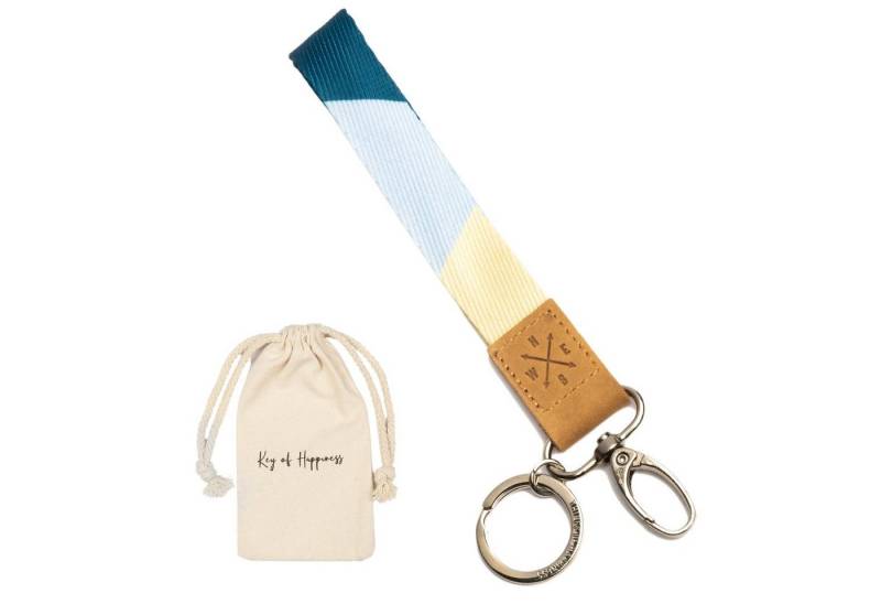 Things of Happiness Schlüsselanhänger Schlüsselband kurz mit Schlüsselring und Karabiner, kurzes Lanyard, Geschenk von Things of Happiness