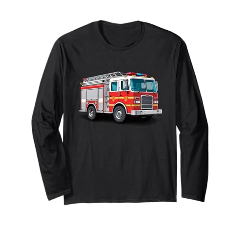 Cartoon Feuerwehrauto Illustration für Kinder Langarmshirt Cartoon Feuerwehrauto Illustration für Kinder Langarmshirt von Things of the World - Fire Truck
