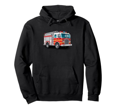 Cartoon Feuerwehrauto Illustration für Kinder Pullover Hoodie von Things of the World - Fire Truck