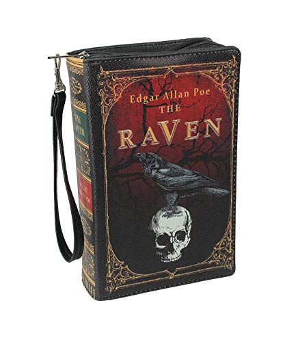 The Raven Book Handtasche / Clutch, Vinyl, Edgar Allen Poe, Einheitsgröße, Schwarz, Mehrfarbig, Einheitsgröße von Things2Die4