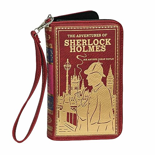Things2Die4 Sherlock Holmes Buch-Geldbörse, Ausweishalter, Schnappverschluss, modisches Armband, Rot/Ausflug, einfarbig (Getaway Solids), 18 cm von Things2Die4