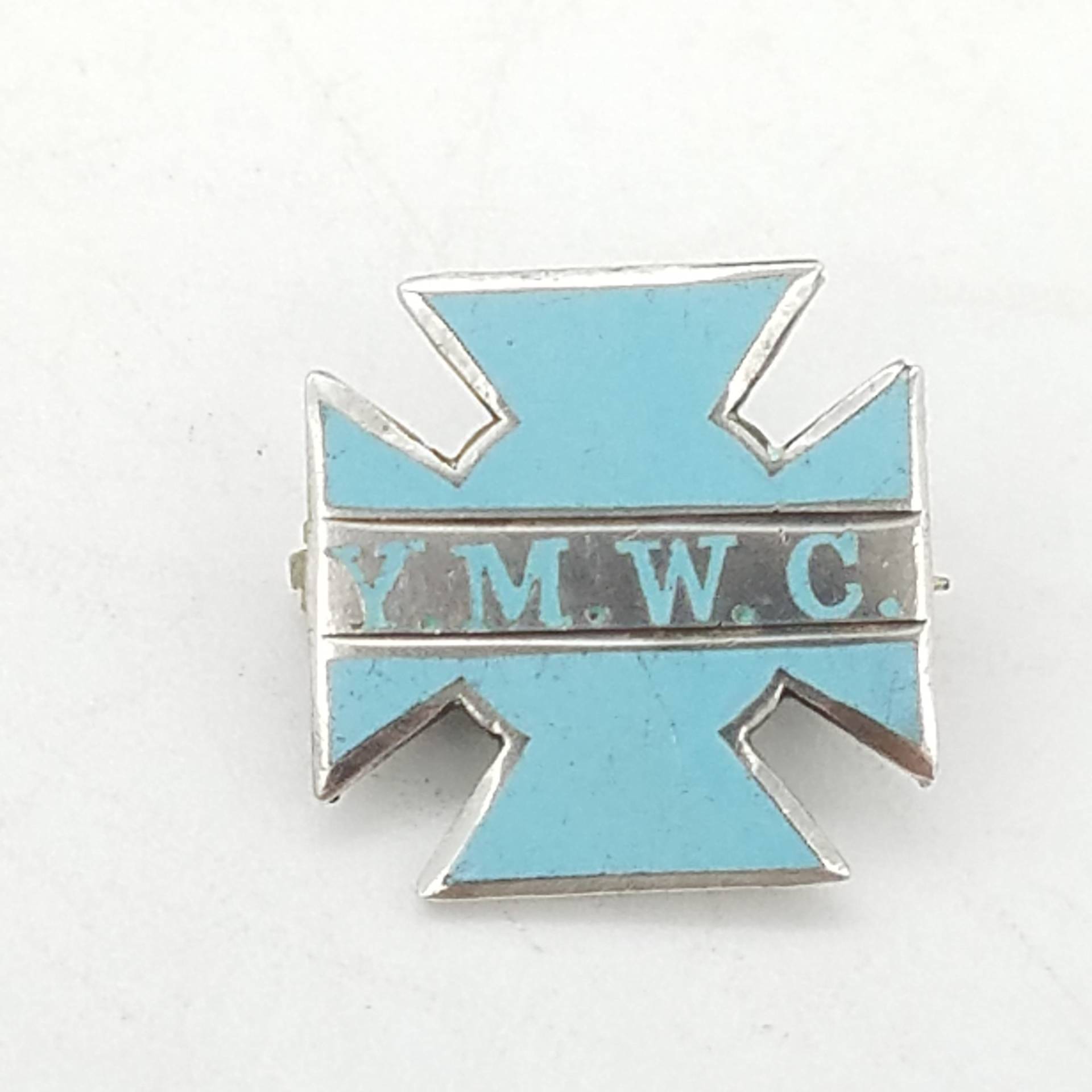 Antike Y.m.w.c. Sterling Silber & Blau Emaille Malteser Kreuz Pin Signiert Thade Antike Y.m.w.c. Sterling Silber & Blau Emaille Malteser Kreuz Pin Signiert Thade von ThingsGrandmaKept