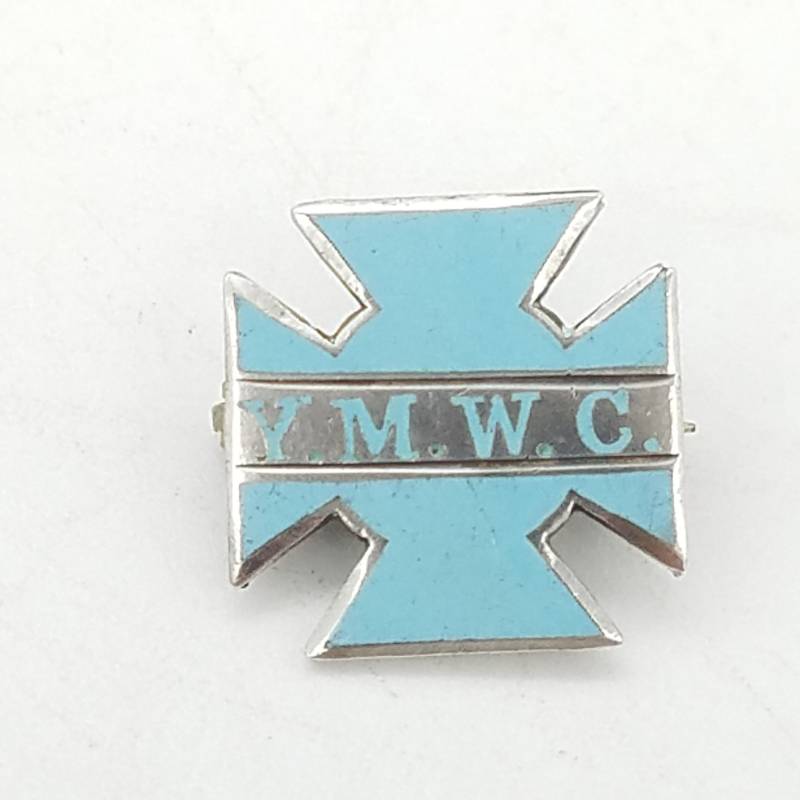 Antike Y.m.w.c. Sterling Silber & Blau Emaille Malteser Kreuz Pin Signiert Thade Antike Y.m.w.c. Sterling Silber & Blau Emaille Malteser Kreuz Pin Signiert Thade von ThingsGrandmaKept
